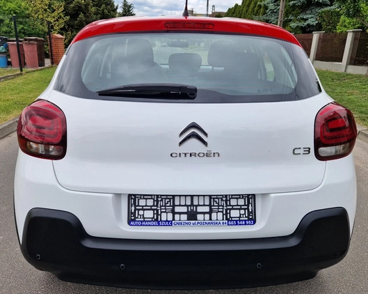 Citroen C3 cena 51900 przebieg: 58000, rok produkcji 2021 z Gniezno małe 497